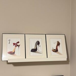 Set of 3 Elegant Red and Black Women's Heels